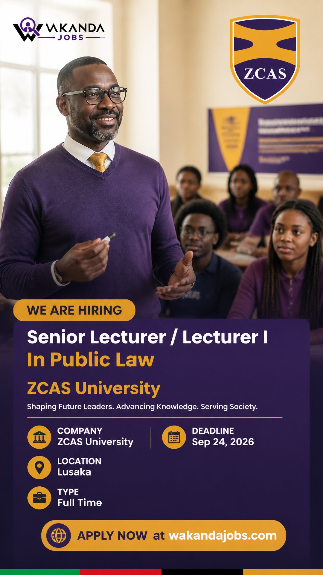 Senior Lecturer / Lecturer I In Public Law