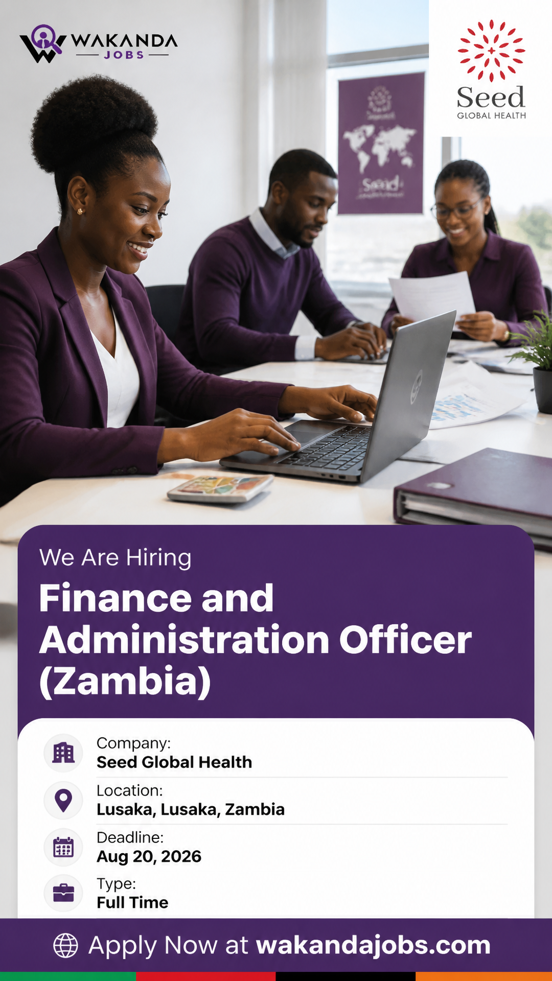 Finance and Administration Officer (Zambia)