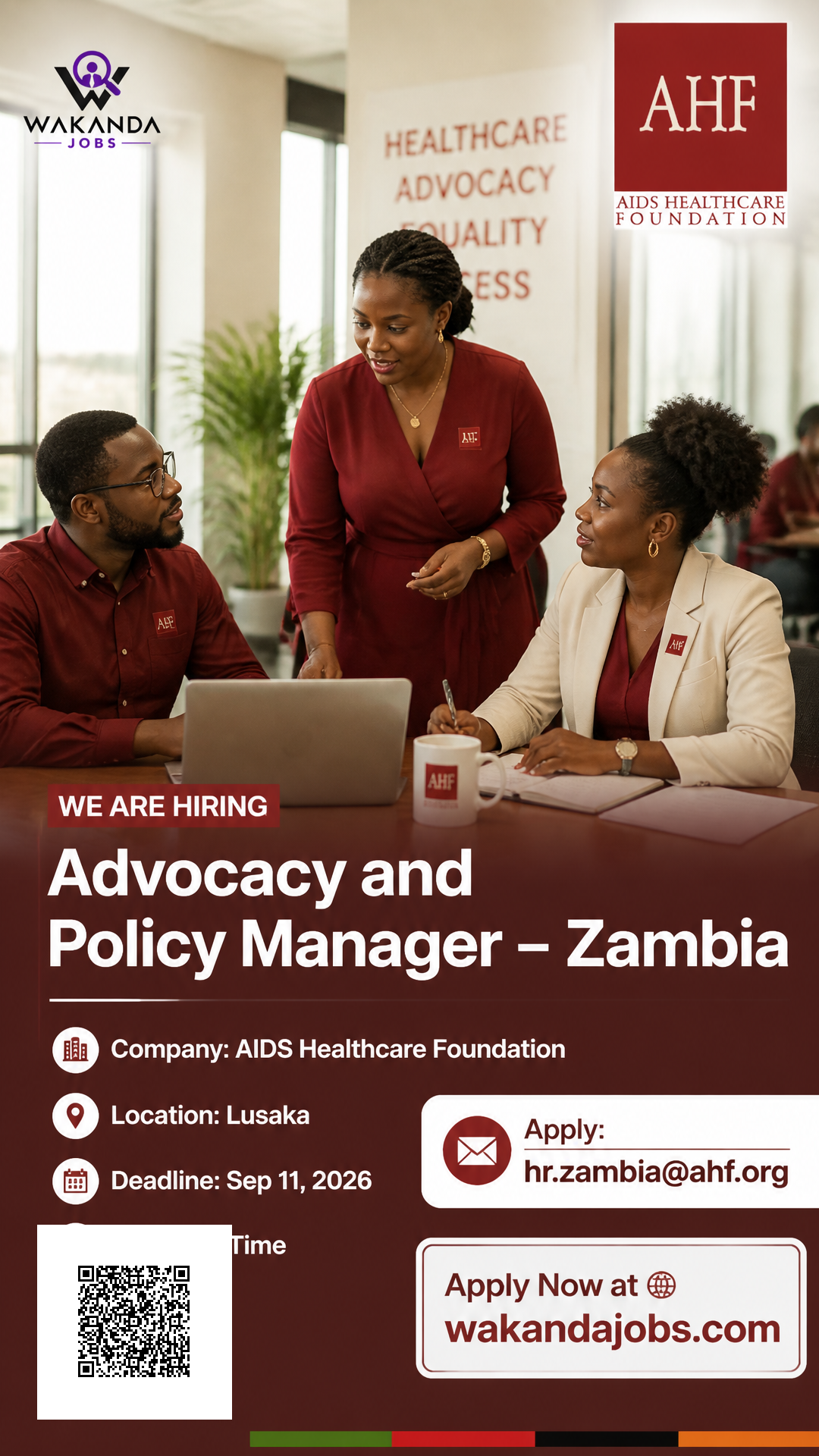 Advocacy and Policy Manager – Zambia