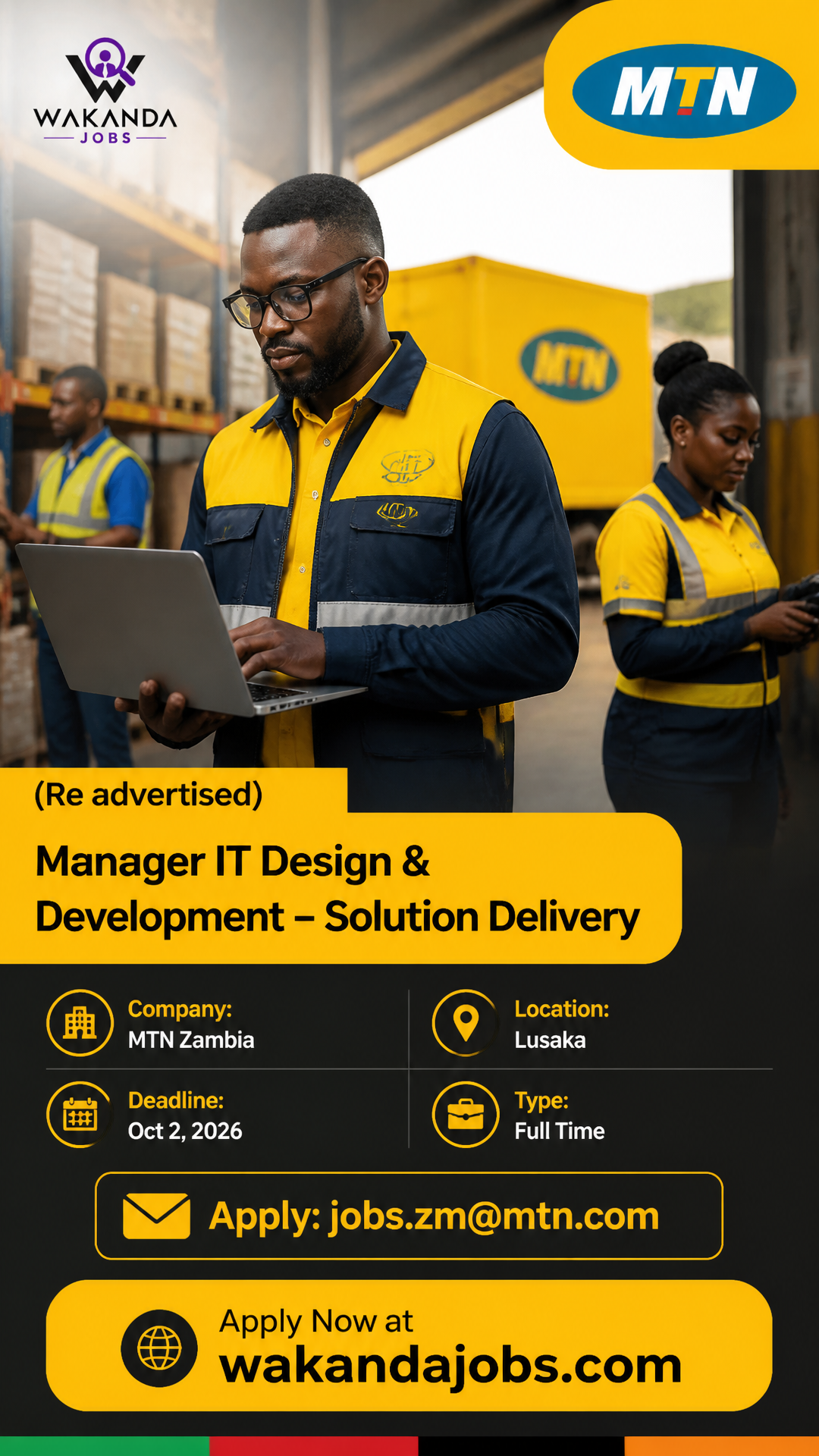 (Re advertised) Manager IT Design & Development – Solution Delivery