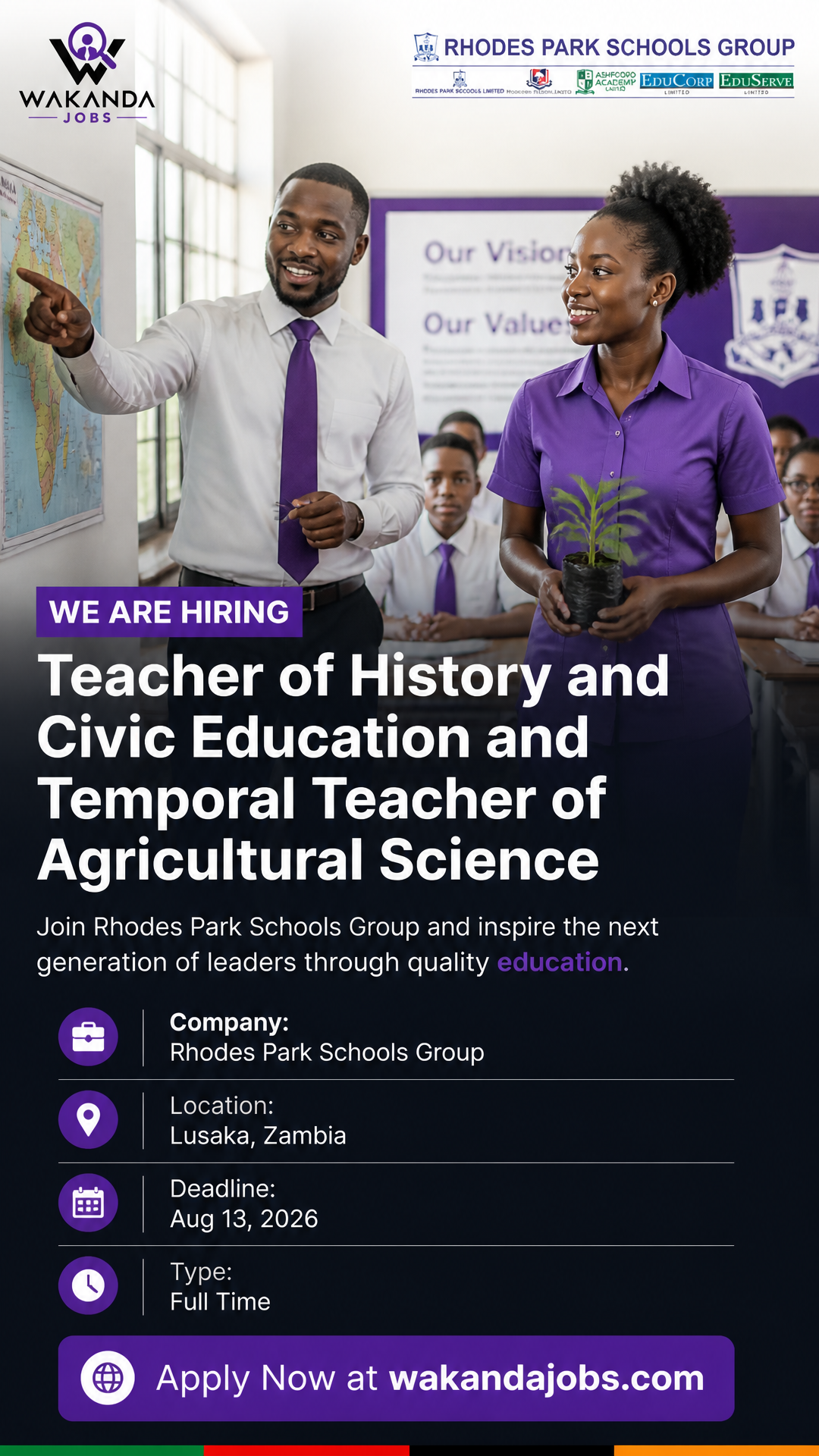 Teacher of History and Civic Education and Temporal Teacher of Agricultural Science